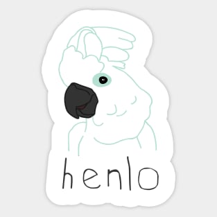 henlo doodle birb - cockatoo Sticker